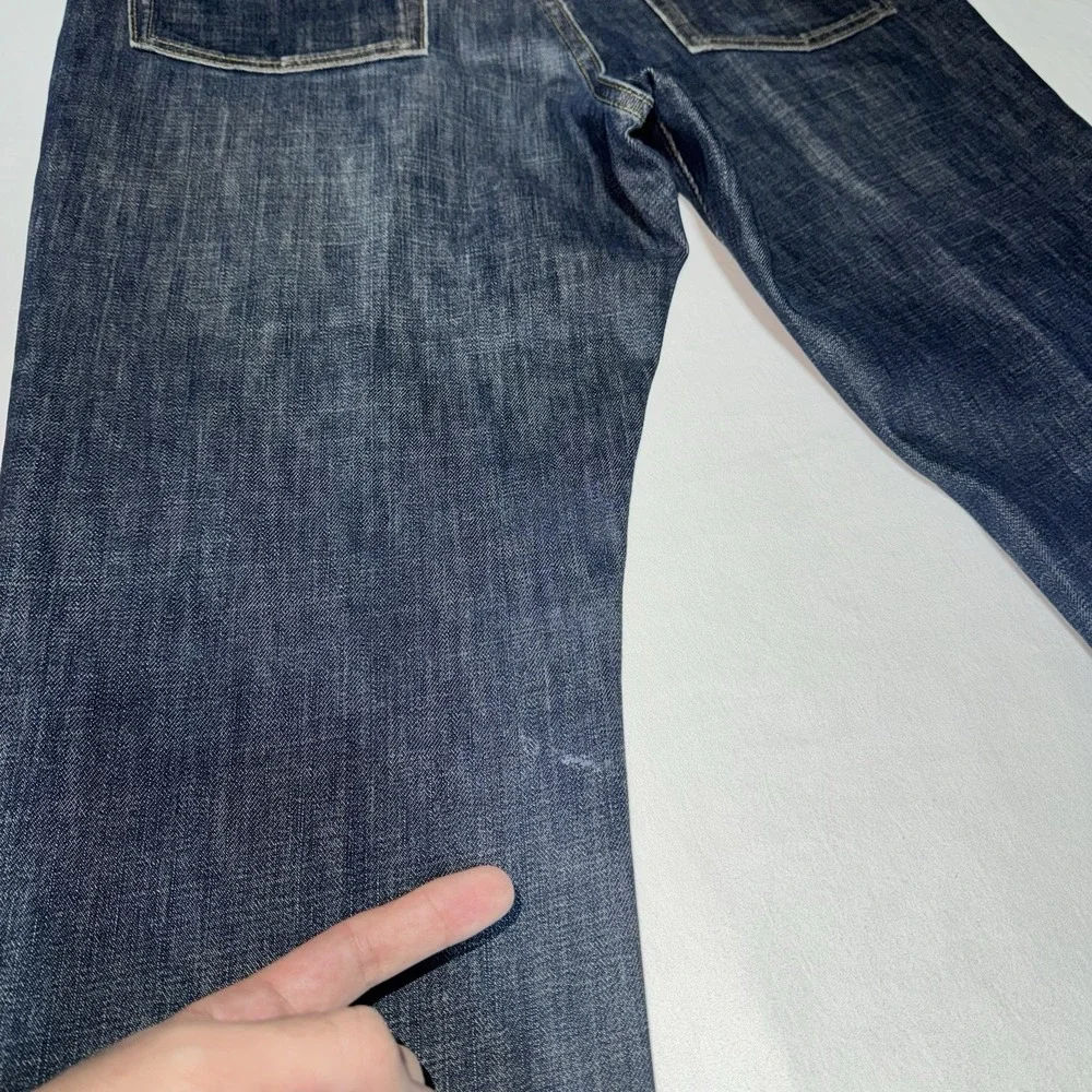 Gap 1969 Jeans Men's 38*x26* Selvedge Denim Straight Leg Easy Fit Dark Wash READ
